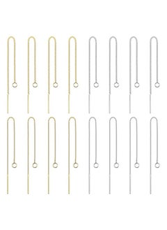 Oubaka 24Pcs 8.5Cm Ear Threads Long String Ear Threads Hypoallergenic Ear Threads Earrings With Loop Drop Earrings Tassel Chain Earrings For Earring Making Diy Jewelry Craft(2 Styles,2 Colors)  - Image 1