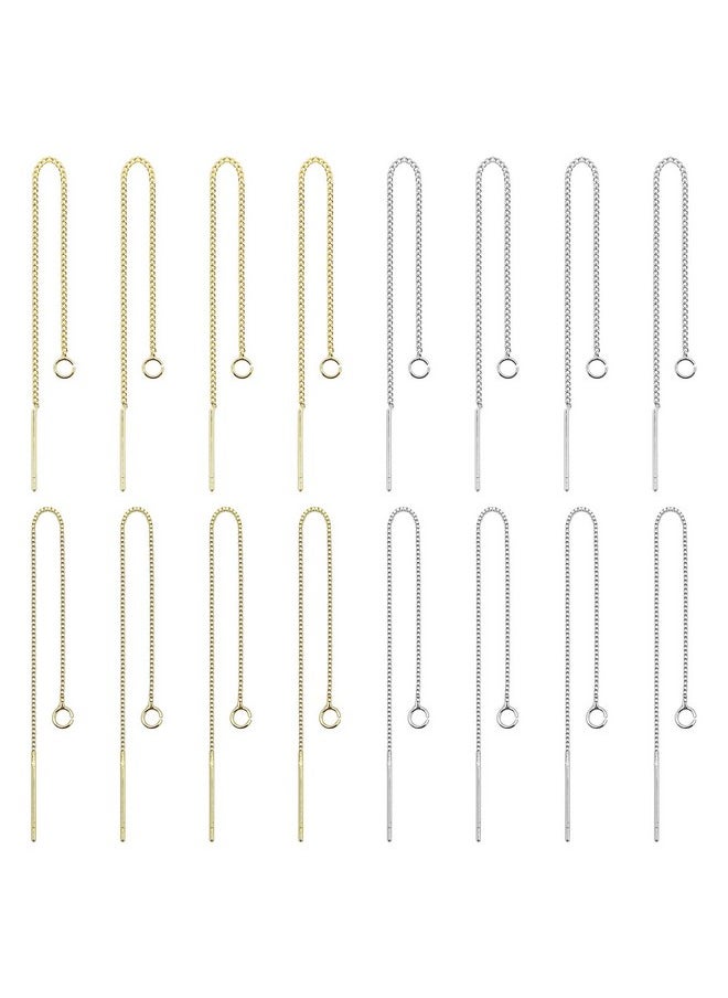 Oubaka - 24Pcs 8.5Cm Ear Threads Long String Ear Threads Hypoallergenic Ear Threads Earrings With Loop Drop Earrings Tassel Chain Earrings For Earring Making Diy Jewelry Craft(2 Styles,2 Colors) - Image 1