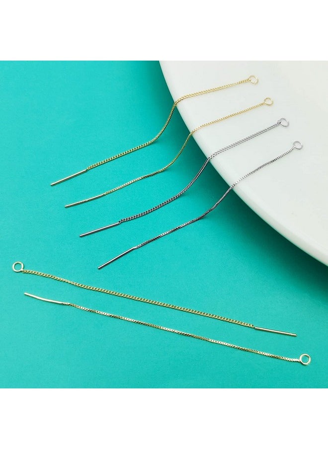 Oubaka - 24Pcs 8.5Cm Ear Threads Long String Ear Threads Hypoallergenic Ear Threads Earrings With Loop Drop Earrings Tassel Chain Earrings For Earring Making Diy Jewelry Craft(2 Styles,2 Colors) - Image 1