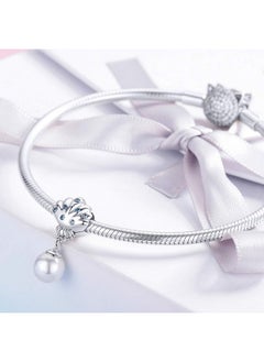 ABAOLA Blue Mermaid Tail & Shell Pearl Charm 925 Sterling Silver Ocean Charm Beads For Bracelet & Necklace (Shell & Shell Pearl)  - Image 3