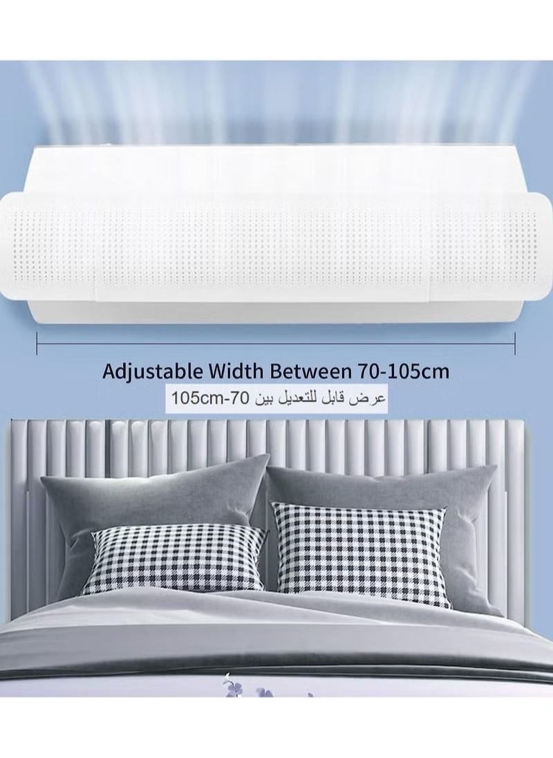 Arabest Air Conditioner Deflector, Retractable Split AC Air Flow Deflector, Punch-free Anti Direct Blowing Windshield for Home Office Split Air Conditioner  - Image 2