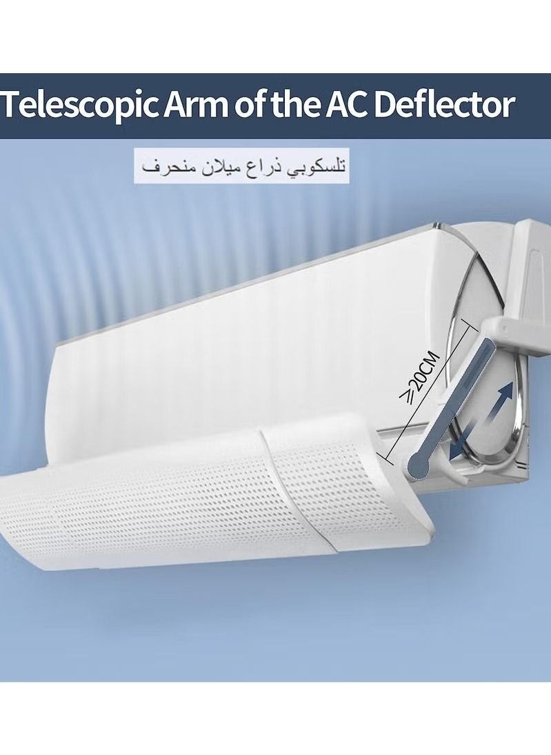 Arabest Air Conditioner Deflector, Retractable Split AC Air Flow Deflector, Punch-free Anti Direct Blowing Windshield for Home Office Split Air Conditioner  - Image 4