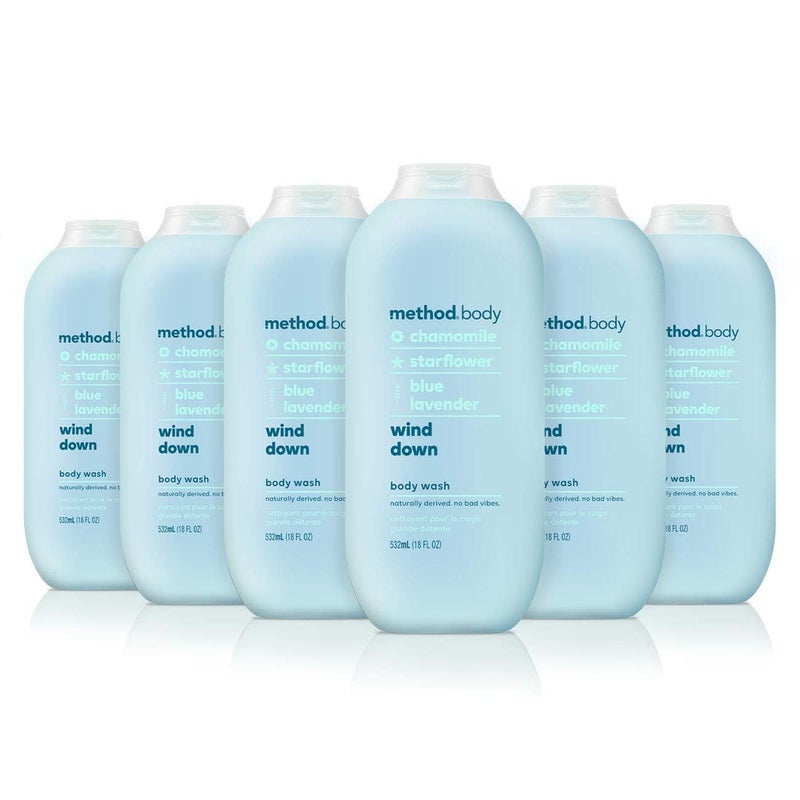 Method Body Wash Wind Down 18 oz 6 pack Packaging May Vary