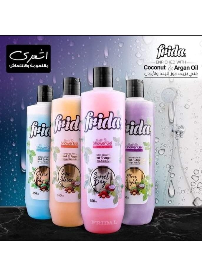 Frida - Frida Bath & Shower Gel Clear Sky 650 Ml + Lofa Multi Color - Image 1