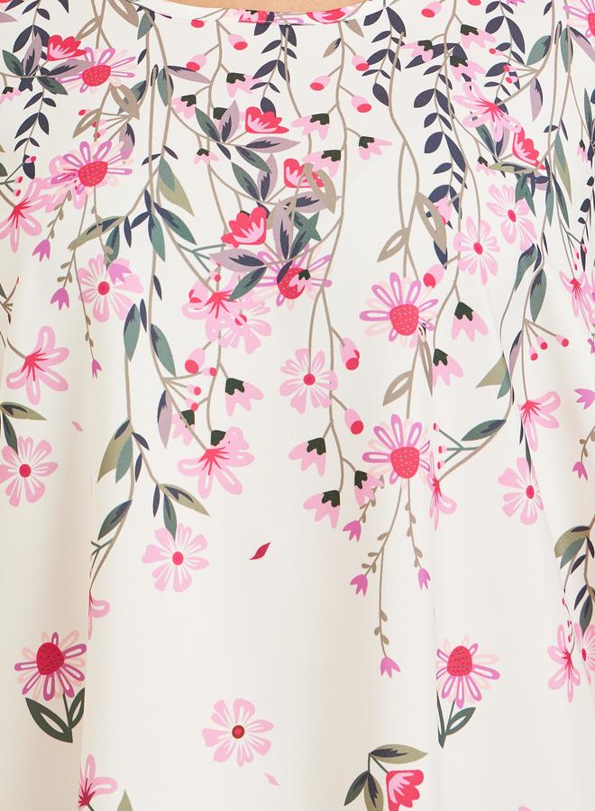 Take Two Floral Print Kimono Sleeves Kaftan - Image 4