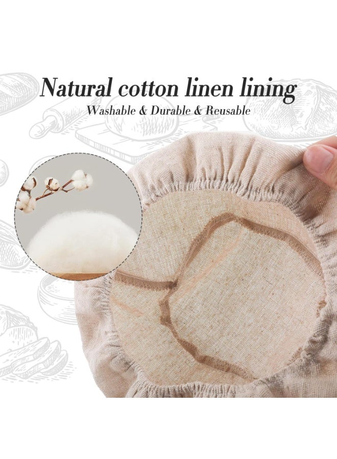 Premium Oval Bread Banneton Basket with Liner, Perfect Brotform Proofing Basket for Making Beautiful Bread (with Liner) - Image 2