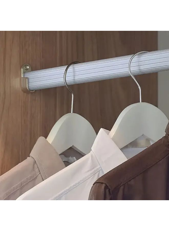 Set Of 4 Clothing Pole Tube Supports For Wardrobe Rail Bracket - Image 5