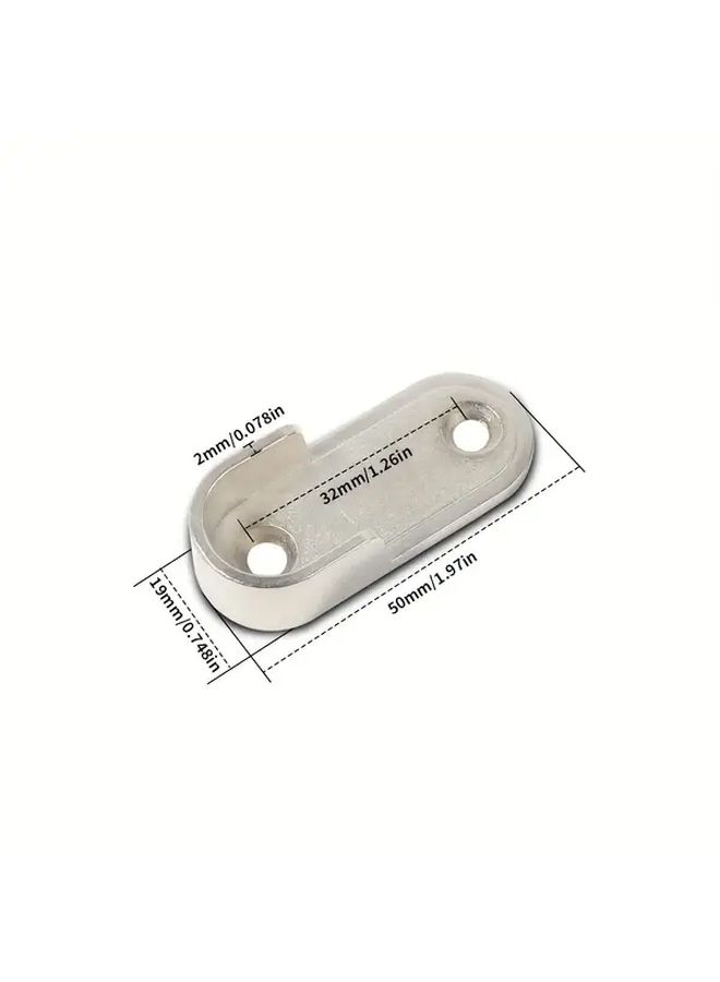Set Of 4 Clothing Pole Tube Supports For Wardrobe Rail Bracket - Image 2