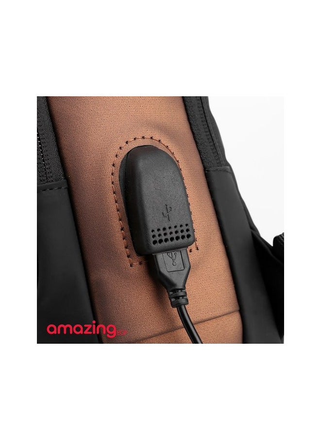 amazing.EGP Waterproof Anti Theft Designer Unisex Travel Crossbody Sling Bag Chest Pack with USB charging |AMAZING EGP| single shoulder crossbody bag  - Image 5