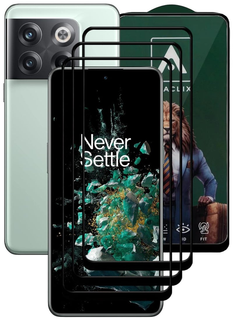 ACLIX 3 Pieces Antistatic ESD Dustproof Premium Quality High Definition Tempered Glass Screen Protector Designed For OnePlus 10T - Image 1