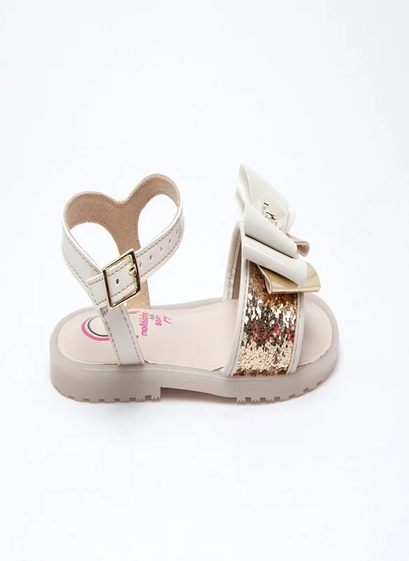 MOLEKINHA MOLEKINHA Sandals with Back strap For Infant Girls, Gold
