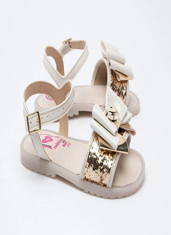 MOLEKINHA MOLEKINHA Sandals with Back strap For Infant Girls, Gold