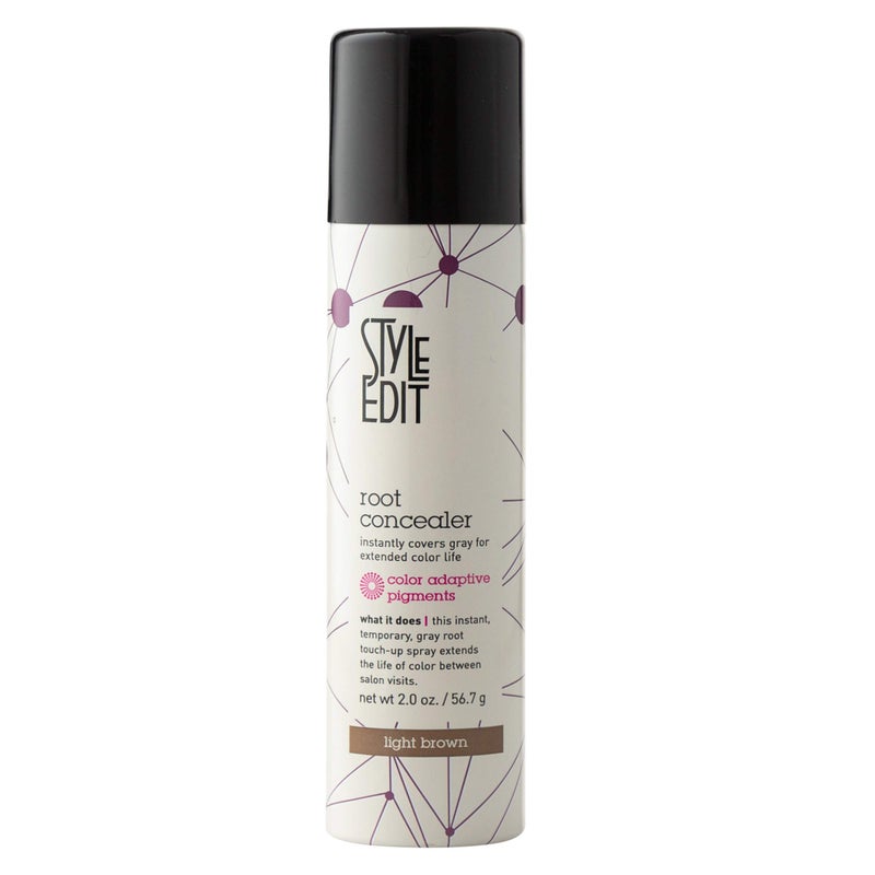 Style Edit Light Brown Root Concealer Touch Up Spray - Temporary And Instantly Covers Grey Hair, Pack of 1 - Image 1