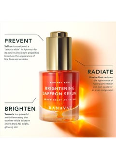 RANAVAT BOTANICS RANAVAT Brightening Saffron Face Serum - Discoloration Correcting Serum & Vitamin C Serum Alternative - Improves Appearance of Hyperpigmentation & Dark Spots (0.17 oz)  - Image 2