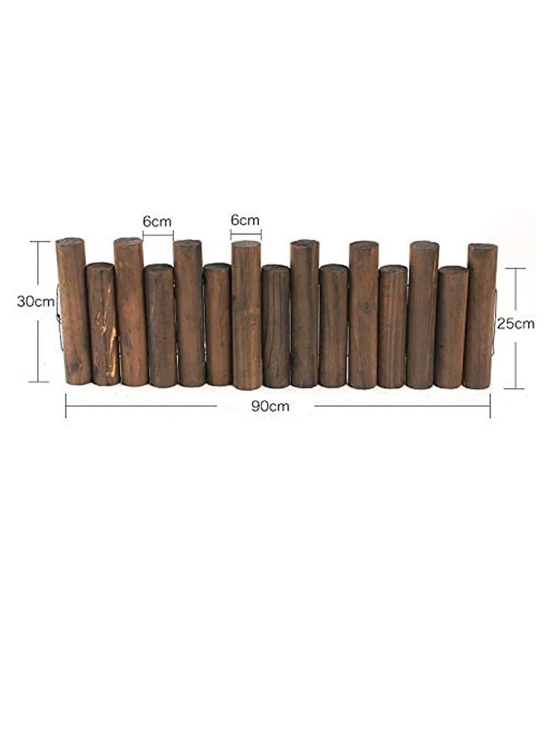 FFD Wooden Garden Border Flexible & Durable Wood Edging for Lawn, Landscape, Patio, Yard, Flower Bed, & Tree Fencing – Ideal for Outdoor Decor 90x6x30cm - Image 2