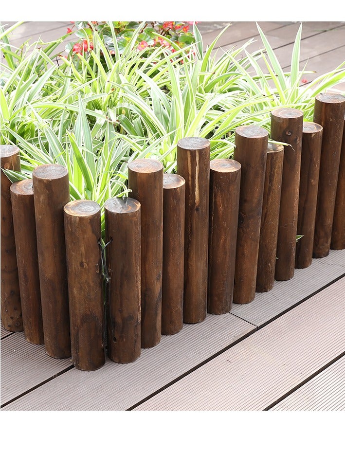 FFD Wooden Garden Border Flexible & Durable Wood Edging for Lawn, Landscape, Patio, Yard, Flower Bed, & Tree Fencing – Ideal for Outdoor Decor 90x6x30cm - Image 1