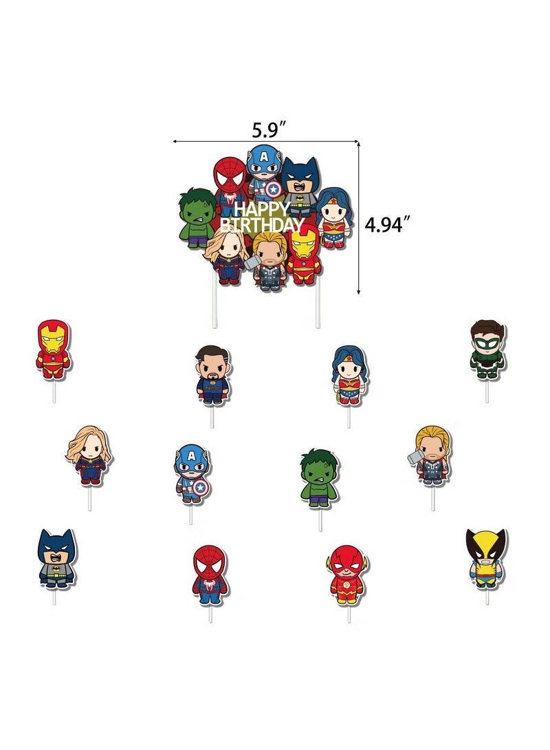 Spiderman Superhero League Birthday Party Decoration Set Happy Birthday Banner Bunting Cake Decorating Topper Balloons For Boys Girls Birthday Decoration - Image 5