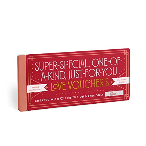 Knock Knock Fill in the Love Love Vouchers, Book of 15 Unique Perforated Coupons, 7.5 x 3.25-inches - Image 1