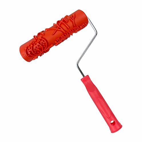 Hanroy 7'' Patterned Paint Roller for Wall Decoration Classic Brick Embossing Texture Rubber Roller Decorative Household DIY Paint Art Tool for Wall Decoration(EG346T) - Image 2