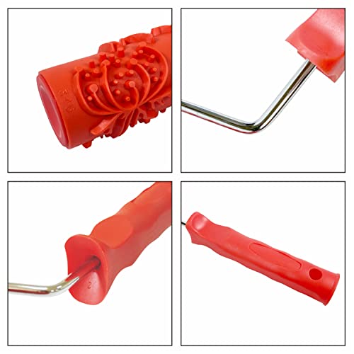 Hanroy 7'' Patterned Paint Roller for Wall Decoration Classic Brick Embossing Texture Rubber Roller Decorative Household DIY Paint Art Tool for Wall Decoration(EG346T) - Image 5