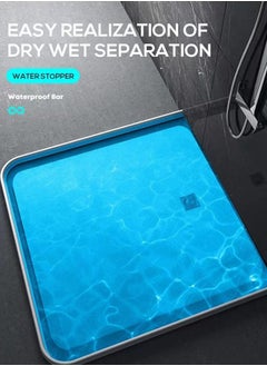 Bukela 80x38Cm Collapsible Threshold Water Dam for Shower, Shower Threshold Water Barrier, Shower Dam Water Stopper for Bottom of Frameless Shower Door, Silicone Sink Splash Guard for Kitchen Bathroom  - Image 4