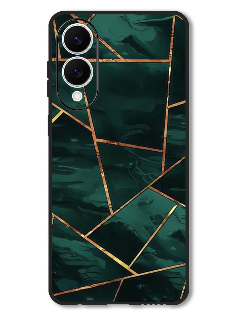 Theodor Case Compatible with Samsung Galaxy S25 Edge 6.7 Inch Protection Shockproof Bumper Cover Green Pattern - Image 1
