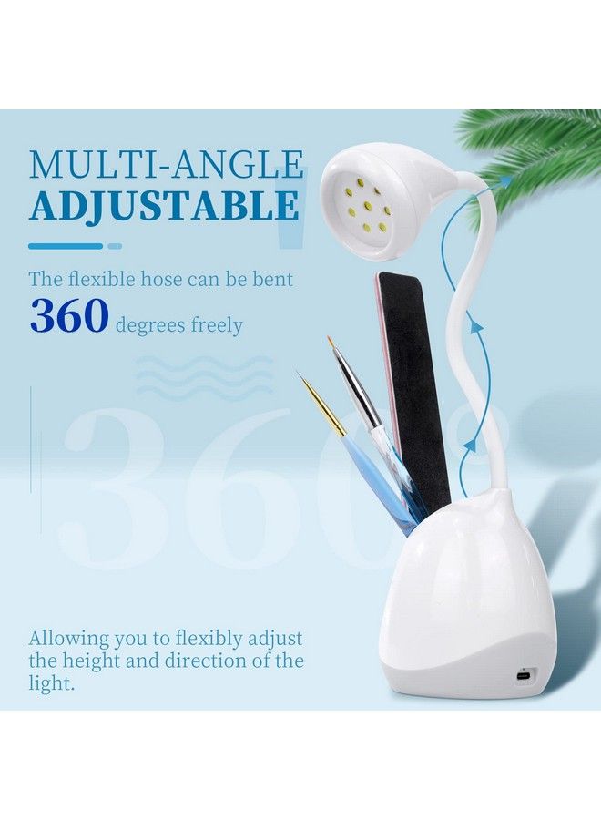 Saviland مصباح أظافر قابل للشحن LED 36 واط مصغر ضوء UV لأظافر الجل مع حامل فرشاة الأظافر ومصباح Gel X وضوء فلاش لعلاج الأظافر مصباح UV محمول لشفاء الراتنج للاستخدام المنزلي صالون الأظافر DIY - Image 3