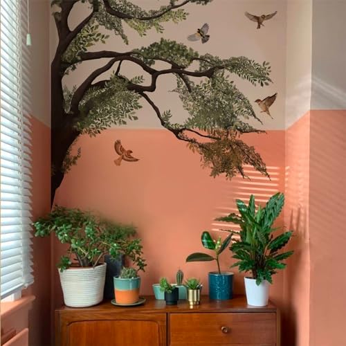 astrkiz 5511X5748 Original Hand Drawn Realistic Huge Oak Tree Wall Decals Peel and Stick for Kids Room - Image 1