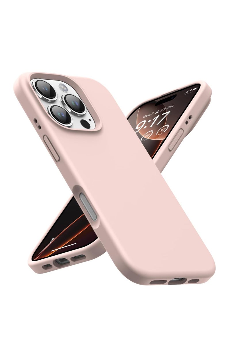 Compatible with iPhone 16 Pro Max Case, Premium Liquid Silicone Case, Full Body Protective Cover, Shockproof, Slim Phone Case, Anti-Scratch Soft Microfiber Lining, 6.9 inch (Lovely Pink)  - Image 1