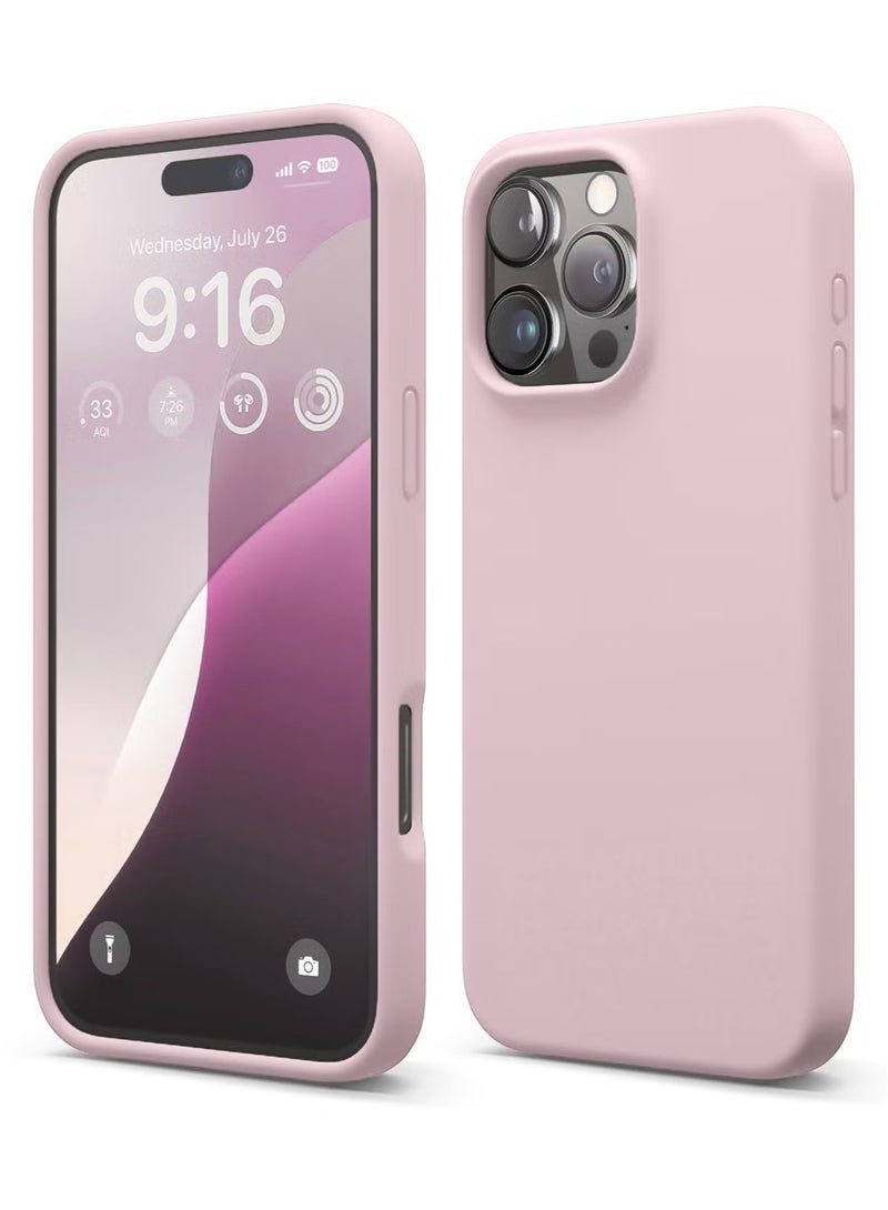 Compatible with iPhone 16 Pro Max Case, Premium Liquid Silicone Case, Full Body Protective Cover, Shockproof, Slim Phone Case, Anti-Scratch Soft Microfiber Lining, 6.9 inch (Lovely Pink)  - Image 3