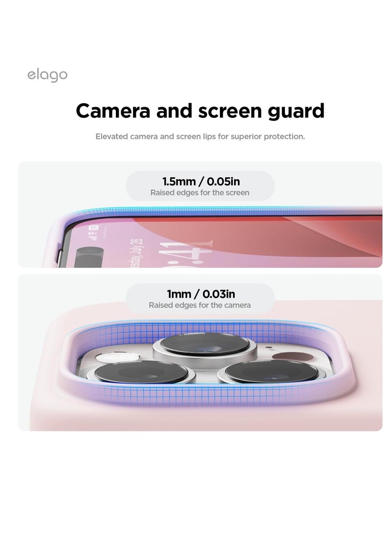 Compatible with iPhone 16 Pro Max Case, Premium Liquid Silicone Case, Full Body Protective Cover, Shockproof, Slim Phone Case, Anti-Scratch Soft Microfiber Lining, 6.9 inch (Lovely Pink)  - Image 2