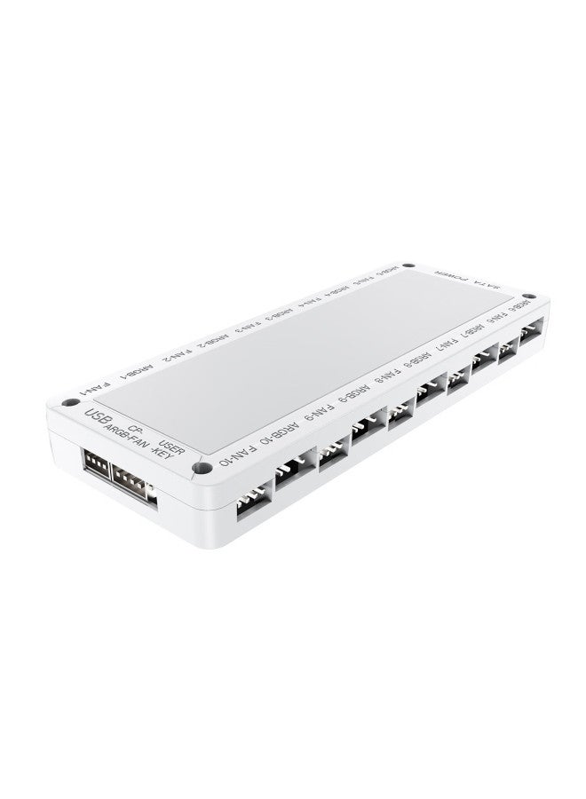 Play Jia Wanjia Multifunctional Asynchronous Controller White Fan Hub Hub/independent Addressing/asynchronous Control/screen Synchronization Effects/remote Control/argb Mystic Light Sync Pwm Temperature Contro - Image 4