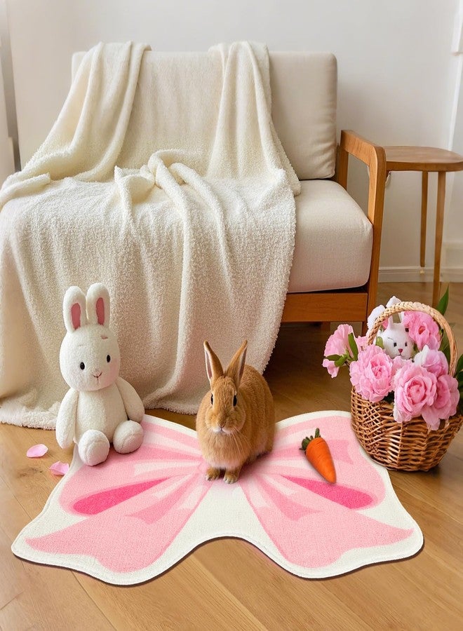 FEBSNOW Pink Bow Bathmat Rugs, Non Slip Coquette Bow Cute Aesthetic Carpet, Cute Room Decor Coquette Rug for Bathroom Bathtub Shower Bedroom and Living Room（27.6 x 21.3 inch） - Image 5