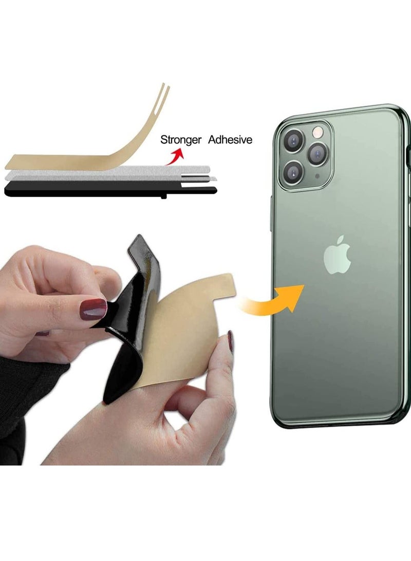 SYOSI Phone Card Holder Ultra Thin Stick-on Silicone Wallet Stick On Credit Pocket for Almost All Smartphones Adhesive Black White Grey 3pcs - Image 3