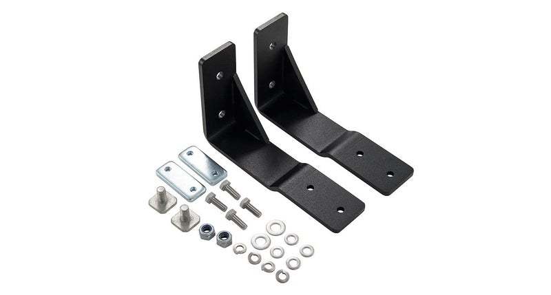 RhinoRack Sunseeker Angled Down Awning Brackets for Flush Vortex Bars Powder Coated Stainless Steel Black 32127