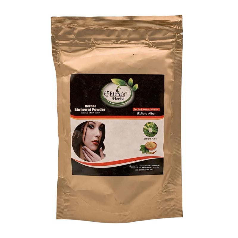 Chitra's Herbal Chitras Herbal 100 Pure Bhringraj Powder For Hair Growth Organic Powder for Healthy Hair for All Hair Types 200G  - Image 1
