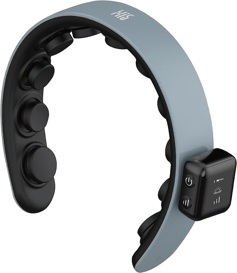 Master Massage H1 Fashion Hairband Head Massager Slim Lightweight 11 Vibrating Heads 5 Modes 3 Intensities from Gentle Fingers to Acupressure Deluxe Misty Gray - Image 1