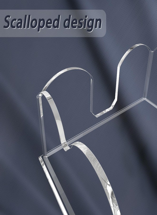 PITBVO Napkin Holder for Table, Scalloped Acrylic Guest Towel Holder for Bathroom, Clear Waterproof Disposable Paper Hand Towels Lucite Tray for Kitchen Buffet Napkin Caddy for Home Restaurant Party - Image 3