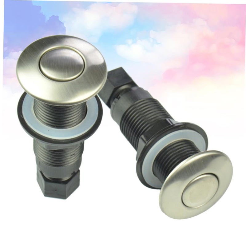 2pcs Stainless Steel Garbage Disposer Air Switch Button with Pipe - Image 4