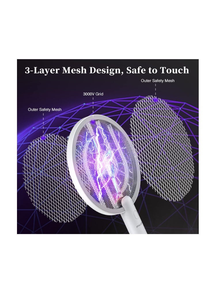 PALONE Electric Fly Swatter, Mosquito Swatter USB Bug Zapper Rechargeable Fly Zapper Racket, Handy Fly Killer Racket, Mosquito And Wasp Killer, Insect Killer for Indoor and Outdoor - Image 4