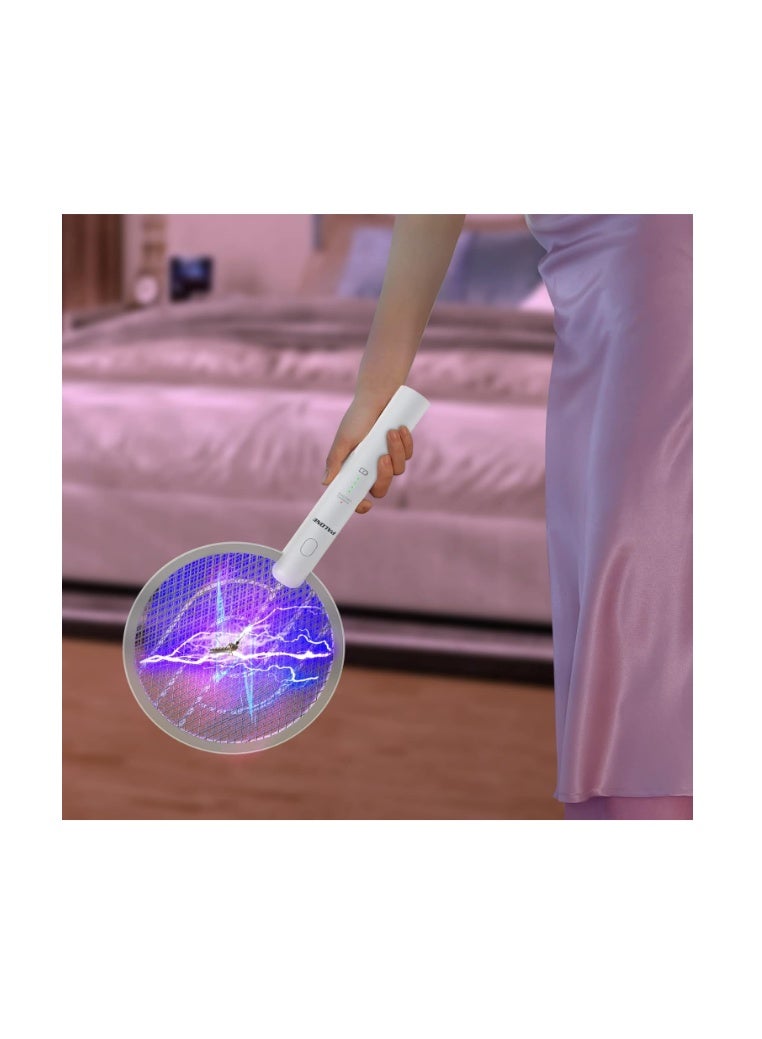 PALONE Electric Fly Swatter, Mosquito Swatter USB Bug Zapper Rechargeable Fly Zapper Racket, Handy Fly Killer Racket, Mosquito And Wasp Killer, Insect Killer for Indoor and Outdoor - Image 2