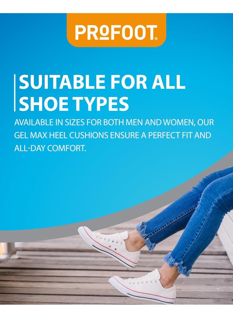 ProFoot Gel Max Cushions For Heel Pain Women'S Heel Cushions Gel Pad Cushions Ideal For Heel Spur Plantar Fasciitis Knee & Back Pain Reduces Pressure And Absorbs Shock - Image 3