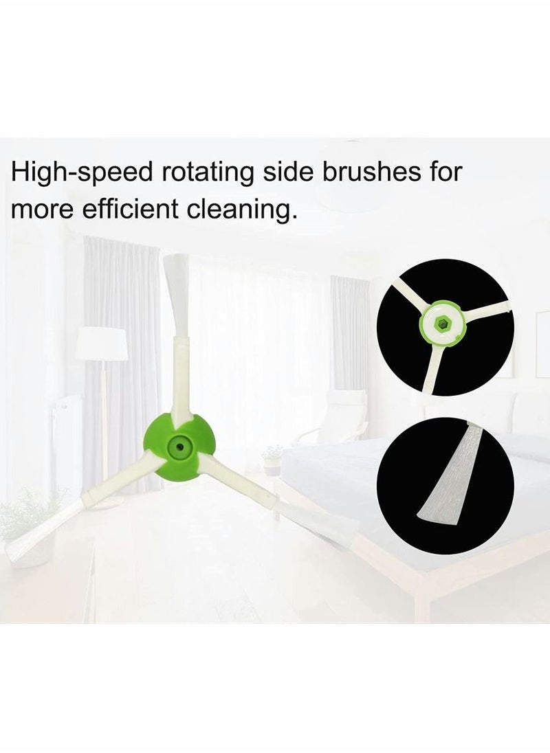 SYOSI - Replacement Parts Accessories, Compatible for iRobot Roomba, E &J Series Vacuum Cleaner,1 Set Multi-Surface Rubber Brushes 4 HEPA Filters & 4 Side Brushes - Image 1