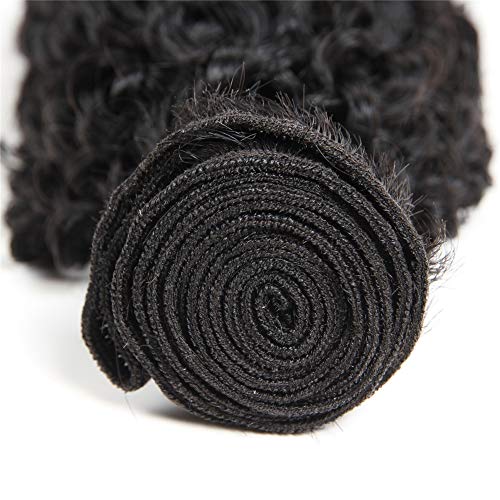 BLY 7A Mongolian Kinky Curly Human Hair Bundles 8/10/12 Inch Unprocessed Hair Weave Weft for Black Women Natural Color - Image 5