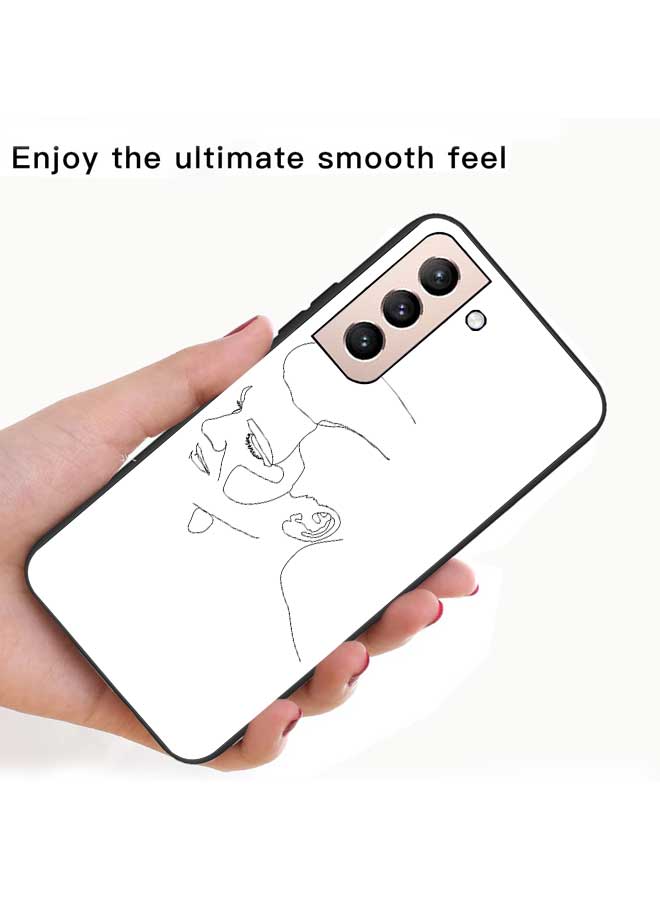 OKTEQ TPU Protection and Hybrid Rigid Clear Back Cover Case Male Face2 for Samsung Galaxy S22+ Plus 5G