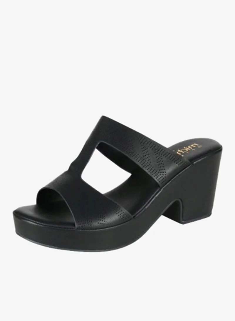 092-2952 Michelle Morgan Ladies Block Heels Sandals4RJ859 Black
