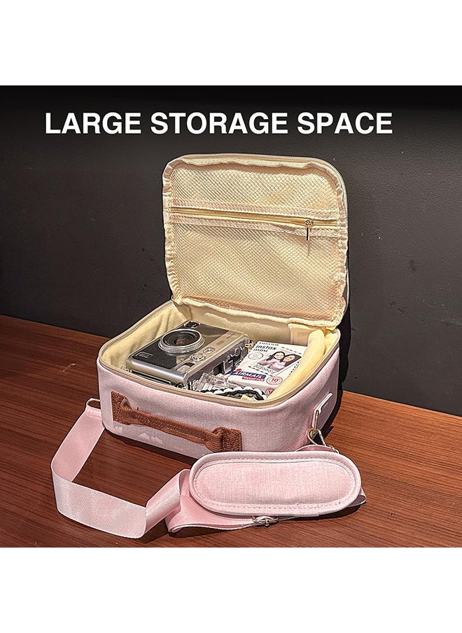 O Ozone Universal Portable Camera Case for Fujifilm Instax Mini 12/11/99/9/EVO/40/90/Link2/DSLR Cameras Protective Camera Bag with Shoulder Strap- Pink  - Image 5