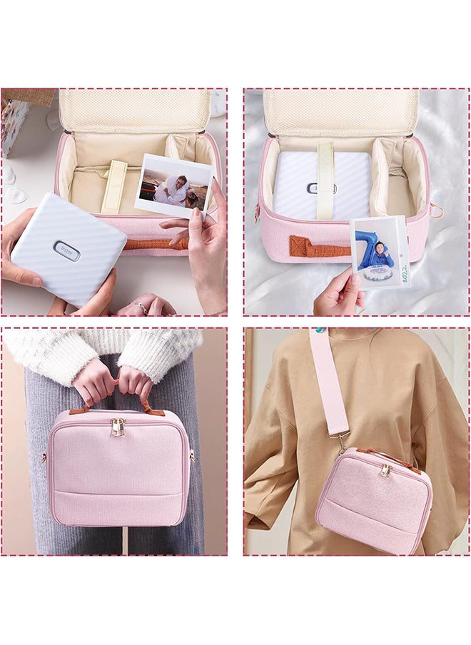 O Ozone Universal Portable Camera Case for Fujifilm Instax Mini 12/11/99/9/EVO/40/90/Link2/DSLR Cameras Protective Camera Bag with Shoulder Strap- Pink  - Image 3