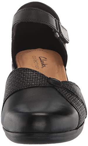 Clarks Emily Rae Pump, Black Leather, 9 Medium - Image 2