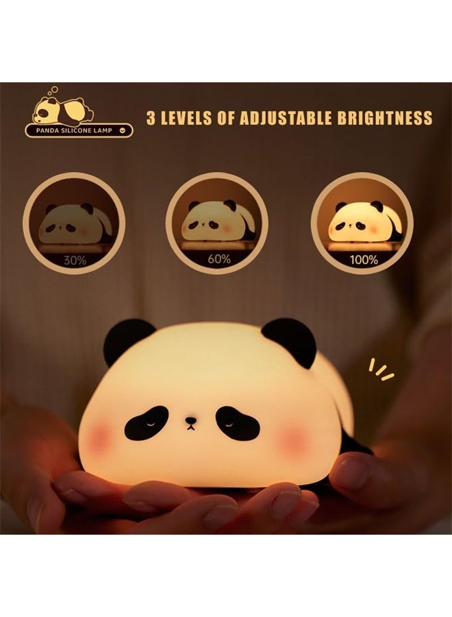HOMESTAR Panda Night Lamp for Children, 3 Light Modes, Nursing Light, Touch Control, Silicone Night Light, USB Rechargeable - Image 3